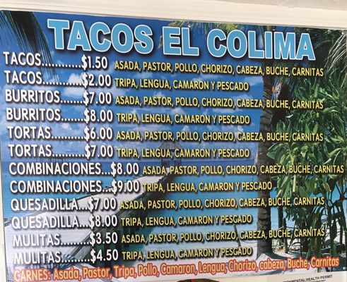 Menu photo 3 Tacos El Colima Bakersfield, CA