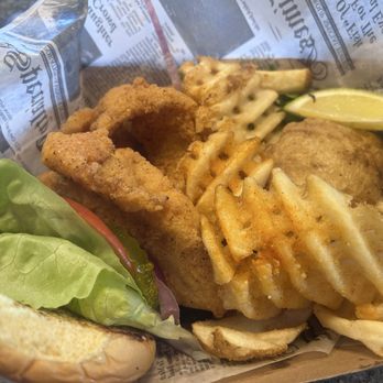 Grouper Shack - Fish sandwich & fries comes with coleslaw - Seafood Near Me - Jacksonville Beach, Florida