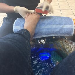 The worst pedicure ever. He rushed it and it hurt the entire time. Even the massage was hurting me which was suppose to be relaxing.