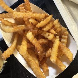 Hub Drive-In - These fries were extremely hard and certainly not fresh