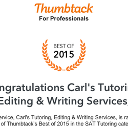 Carl's Tutoring & Writing Services - Virtual Only