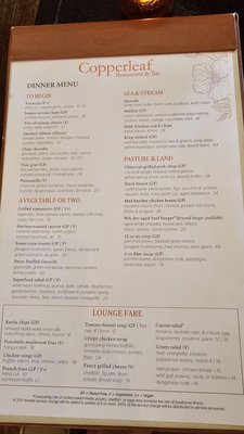 Menu photo 1 Copperleaf Restaurant & Bar SeaTac, WA Menu photo 1 Copperleaf Restaurant & Bar SeaTac, WA