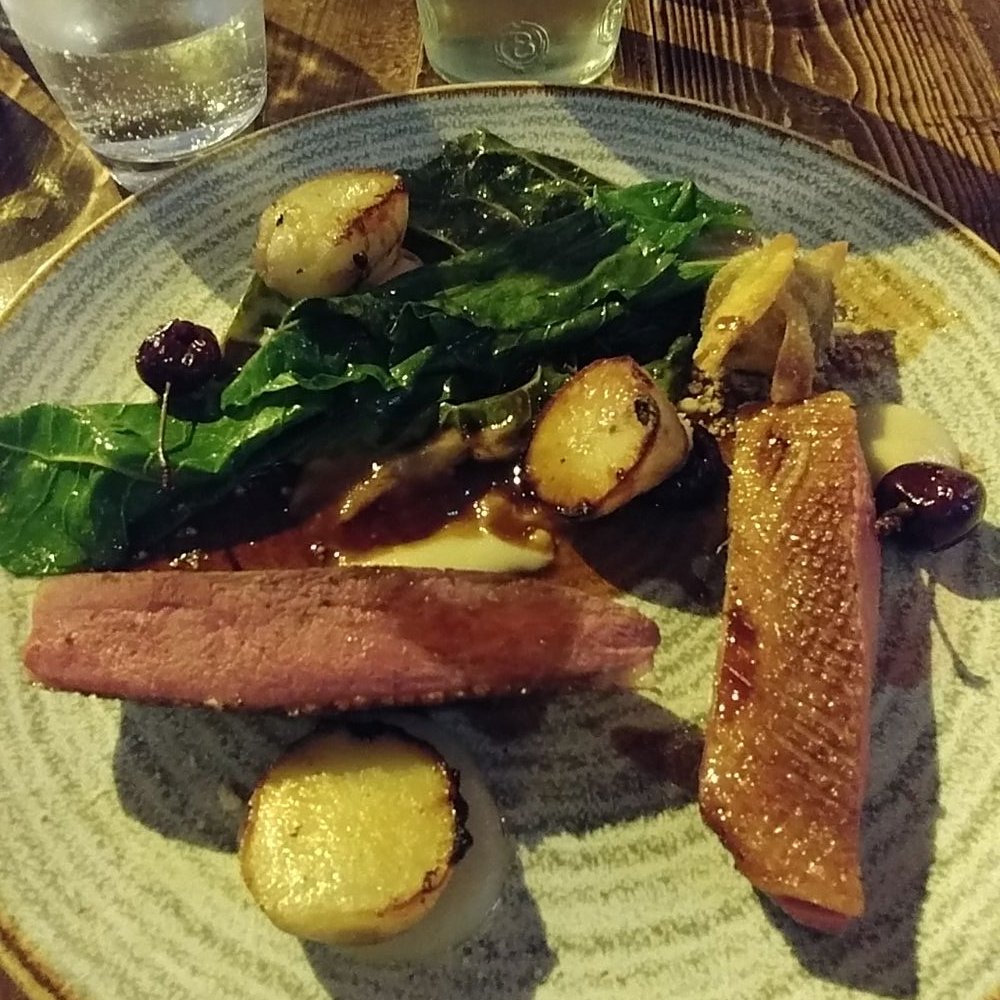 Duck, its Pink in the middle, but not to the point tjat melt in my my mouth Duck, its Pink in the middle, but not to the point tjat melt in my my mouth
