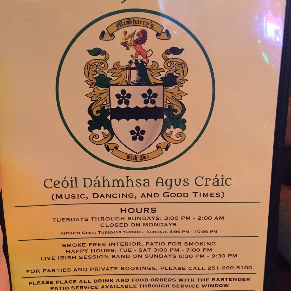 McSharry's Irish Pub - Pubs Near Me - Fairhope, Alabama McSharry's Irish Pub - Pubs Near Me - Fairhope, Alabama