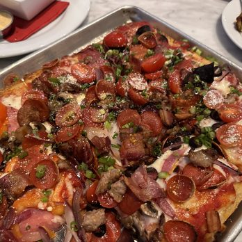 Pizza Rock - The Mob Boss Sicilian pizza! It is huge! - Pizza Near Me - Henderson, Nevada