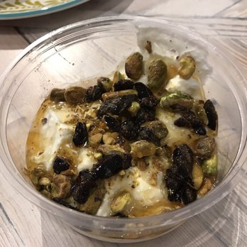 Philz Coffee - Honey Fig Greek Yogurt with pistachios - a fun and tasty mix :) - Coffee & Tea Near Me - La Jolla, California Philz Coffee - Honey Fig Greek Yogurt with pistachios - a fun and tasty mix :) - Coffee & Tea Near Me - La Jolla, California