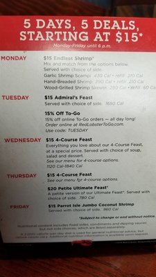 Menu photo 5 Red Lobster Du Bois, PA