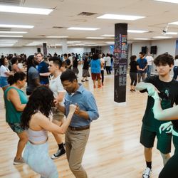 Alpha Midway Dance Studio-Dallas - Our beginner group class learning the partner work!