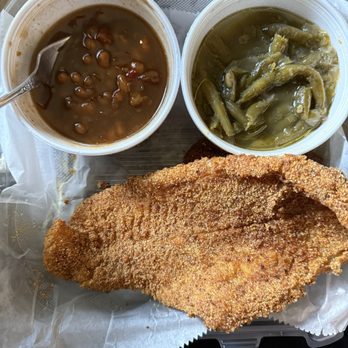King's BBQ - Considering the phot never does it justice, This one fish filet is almost the size of a large to go box! And you get two of them! - Barbeque Near Me - Oklahoma City, Oklahoma King's BBQ - Considering the phot never does it justice, This one fish filet is almost the size of a large to go box! And you get two of them! - Barbeque Near Me - Oklahoma City, Oklahoma