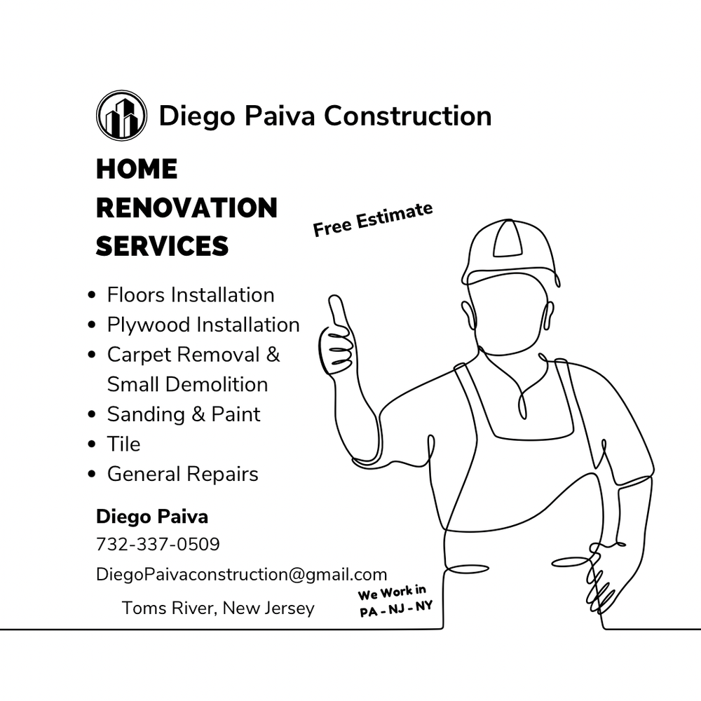 DIEGO PAIVA CONSTRUCTION Toms River, New Jersey Flooring Phone