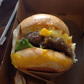 Eggslut - Avocado burger. Meat was tender and juicy, instead of cheese they use a overeasy egg to too it off, gooey goodness - Breakfast & Brunch Near Me - Los Angeles, California