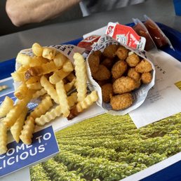 Fresh fresh fries and cheese curds Fresh fresh fries and cheese curds
