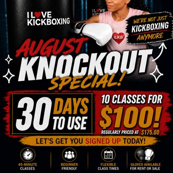 I Love Kickboxing - Kickboxing Near Me - New York, New York I Love Kickboxing - Kickboxing Near Me - New York, New York