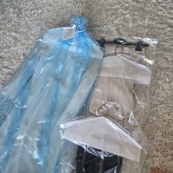 Vans Cleaners - pant suit, washable ( label) dress, rayon.  scarf,  cashmere.  Granted,  packageing very nice, tissue paper between the clothing.