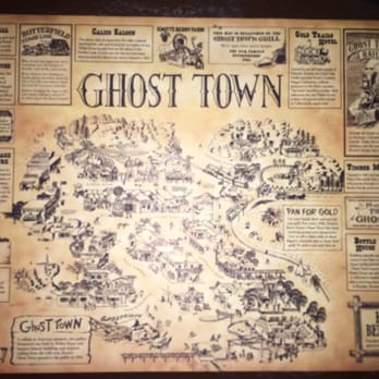Ghost Town Grill - Placemat Ghost Town map - American Near Me - Buena Park, California Ghost Town Grill - Placemat Ghost Town map - American Near Me - Buena Park, California