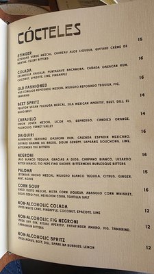 Menu photo 1 Mezcaleria Alma Denver, CO