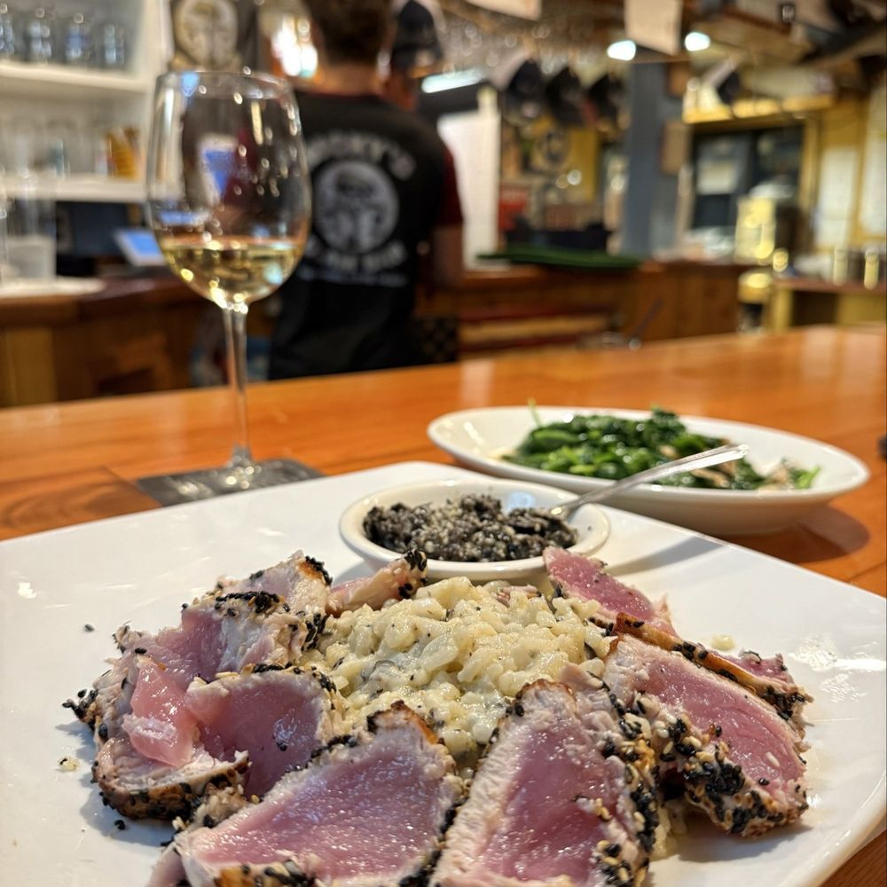 Nicky's Clam Bar - Tuna and risotto - Seafood Near Me - Bay Shore, New York Nicky's Clam Bar - Tuna and risotto - Seafood Near Me - Bay Shore, New York