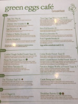 Menu photo 6 Green Eggs Cafe Philadelphia, PA