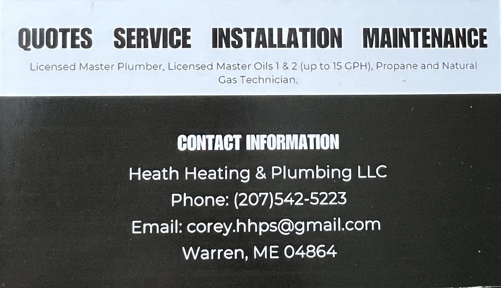 Slide of Heath Heating & Plumbing
