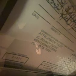 JCPenney - Inspection certificate for customer elevator