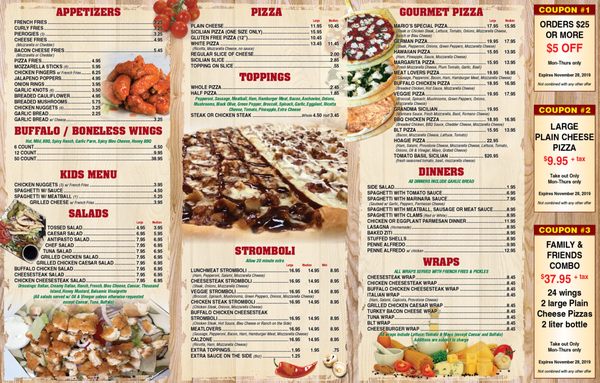 Menu photo 1 Mario's Pizza Weissport, PA Menu photo 1 Mario's Pizza Weissport, PA
