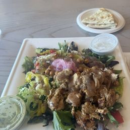 Greek salad with chicken