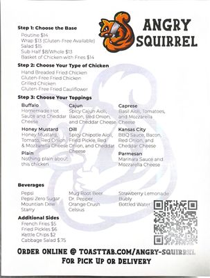 Menu photo 1 Angry Squirrel Fredonia, NY