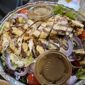 Saluggi's East - House salad with grilled chicken - Pizza Near Me - New York, New York