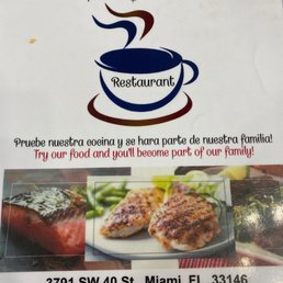 Front of the menu