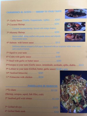 Menu photo 2 La Cueva del Pez Playa del Carmen, ROO