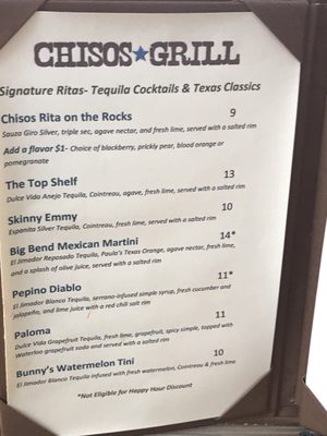 Menu photo 7 Chisos Grill Bee Cave, TX