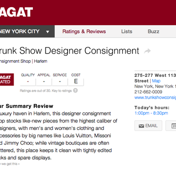 Trunk Show Designer Consignment - Rated by Zagat - Personal Shopping Near Me - New York, New York Trunk Show Designer Consignment - Rated by Zagat - Personal Shopping Near Me - New York, New York