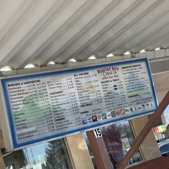 Burger Boy Drive In - Menu from March 1, 2022 - Burgers Near Me - Cortez, Colorado