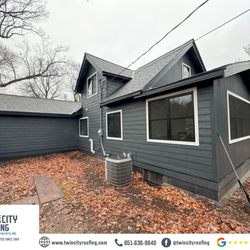 Twin City Roofing Construction Specialists - Completed siding exterior project for a homeowner in the Twin Cities
