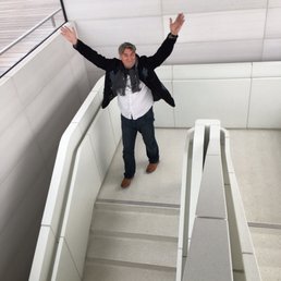 Photo of Apple Park Visitor Center - Cupertino, CA, United States. Pure joy - stone stairs