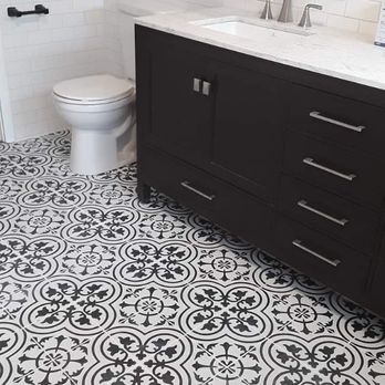 Pizzo Tile - a black and white bathroom - Tiling Near Me Pizzo Tile - a black and white bathroom - Tiling Near Me