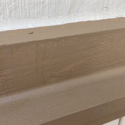 Can clearly see the underlying wood color.