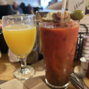 Koffee Kup Restaurant - Mimosa and Bloody Mary (delish and HUGE) - American Near Me - Stoughton, Wisconsin