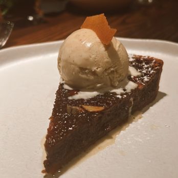 Indian Accent - Doda Barfi Treacle Tart, Vanilla Bean Ice Cream - Indian Near Me - New York, New York