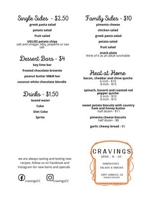 Menu photo 4 Cravings Cape Charles, VA
