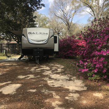Yonder Woods RV Park - A bit of privacy courtesy of the beautiful azaleas - RV Parks Near Me - Semmes, Alabama Yonder Woods RV Park - A bit of privacy courtesy of the beautiful azaleas - RV Parks Near Me - Semmes, Alabama