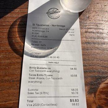El TIjuanense - Nice lunch for under $10 - Tacos Near Me - Los Angeles, California