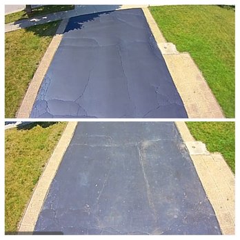 OMSA Seal Coating - Bottom before, top after - Local Services Near Me - Elgin, Illinois OMSA Seal Coating - Bottom before, top after - Local Services Near Me - Elgin, Illinois