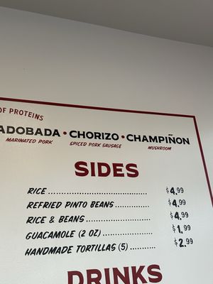 Menu photo 3 Tacos 65 Sacramento, CA