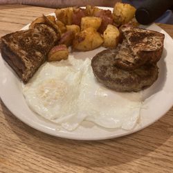 The Boondocks - Sausage patty with eggs and raisin toast