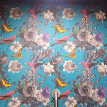 Evoke - The wallpaper in the bathroom.  So pretty. - Coffee & Tea Near Me - Edmond, Oklahoma