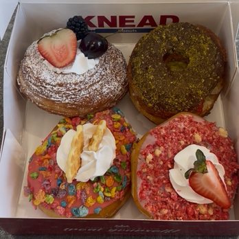 Knead Donuts & Tea - Cream deliciousness with fruit, Dubai chocolate, strawberry shortcake donuts Fruitty Pebbles Donut - Donuts Near Me - Long Beach, California Knead Donuts & Tea - Cream deliciousness with fruit, Dubai chocolate, strawberry shortcake donuts Fruitty Pebbles Donut - Donuts Near Me - Long Beach, California