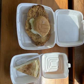 38 Dairy - Regular(not even the jumbo) breaded tenderloin and homemade sugar cream pie! Melt in your mouth tender meat and delish pie. - Sandwiches Near Me - New Castle, Indiana 38 Dairy - Regular(not even the jumbo) breaded tenderloin and homemade sugar cream pie! Melt in your mouth tender meat and delish pie. - Sandwiches Near Me - New Castle, Indiana