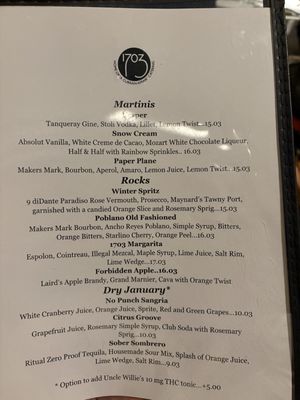 Menu photo 1 1703 Restaurant & Catering Winston Salem, NC Menu photo 1 1703 Restaurant & Catering Winston Salem, NC