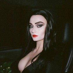 Adams Family Playhouse - Make up pale white with red lips